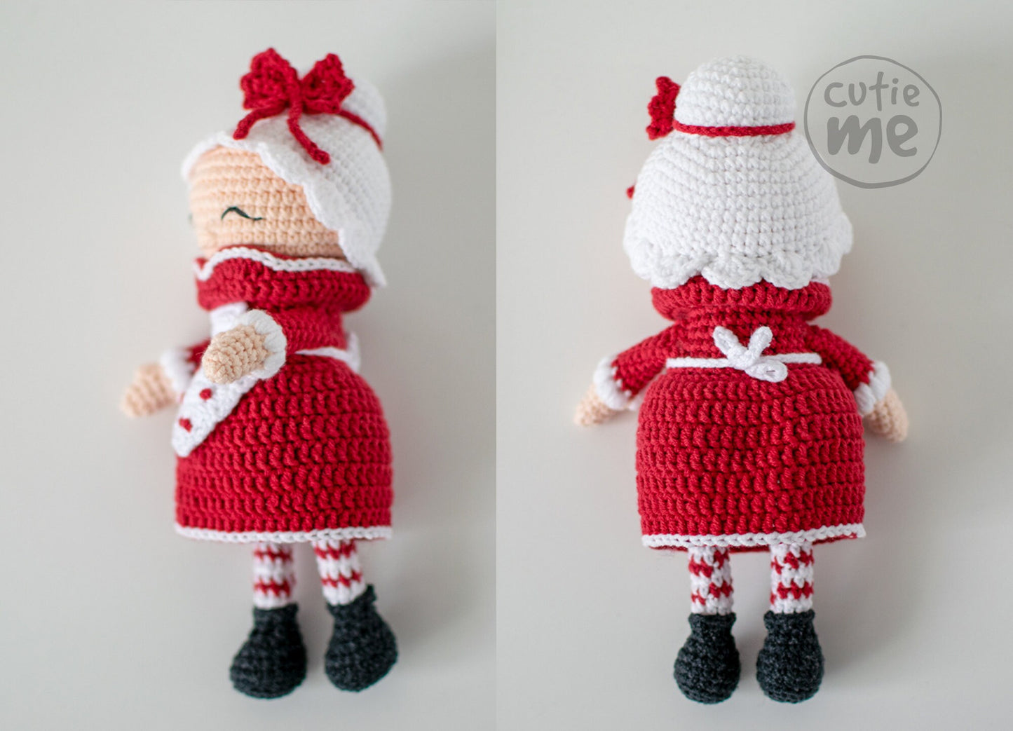 Mrs. Claus Christmas amigurumi crochet toy pattern pdf