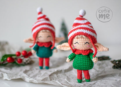 Little Elf Christmas amigurumi crochet toy pattern pdf