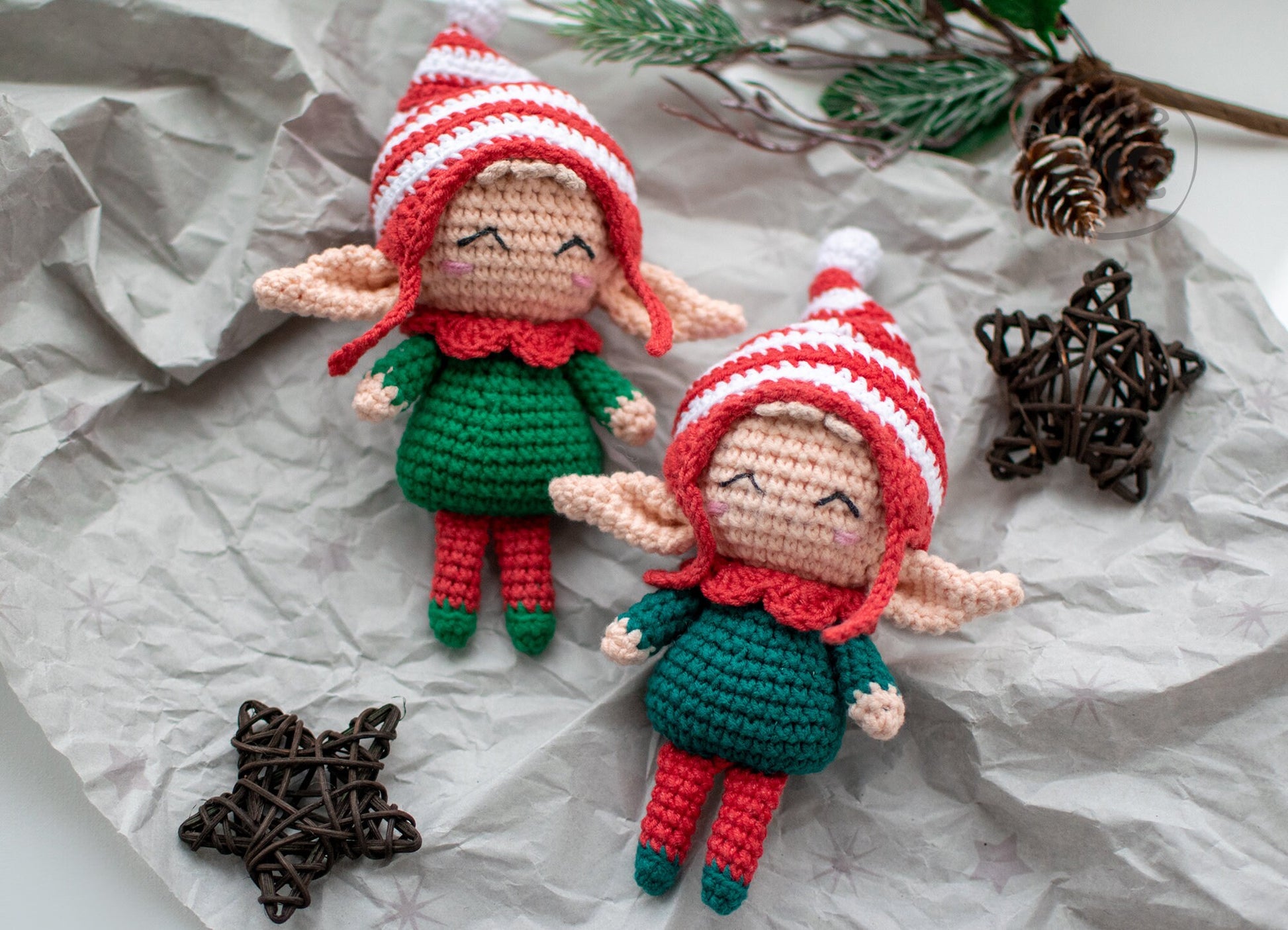 Little Elf Christmas amigurumi crochet toy pattern pdf